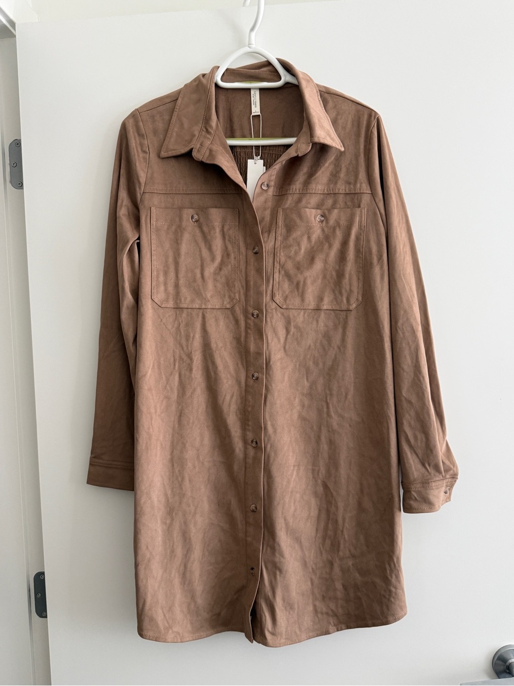 Gentle Fawn Long-Sleeve Button-Front Dress in Brown